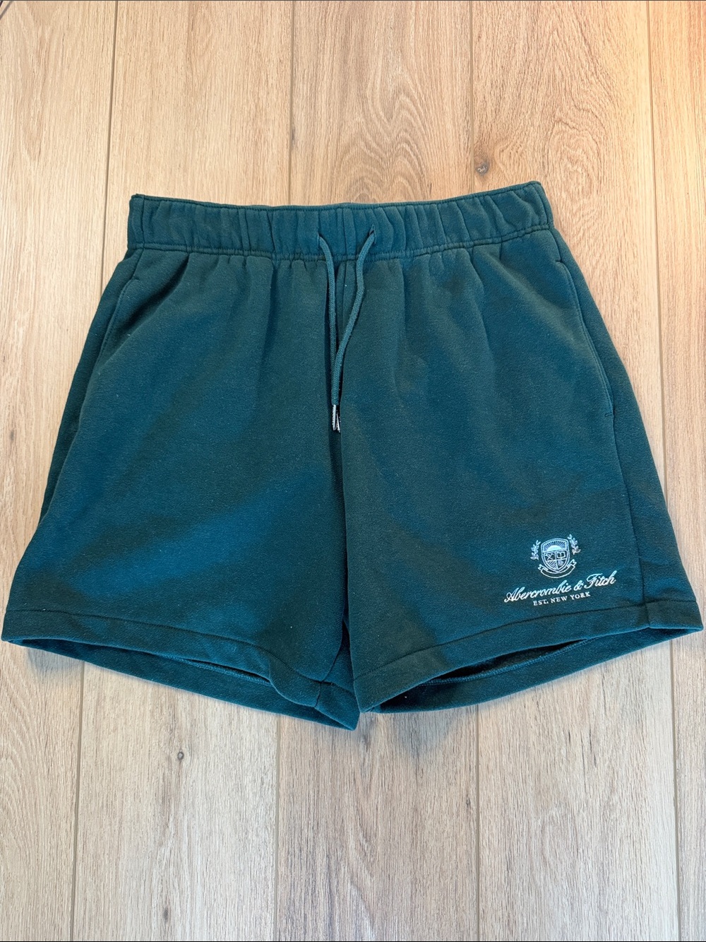 Men’s Abercrombie & Fitch  Forest Green Fleece Athletic Shorts